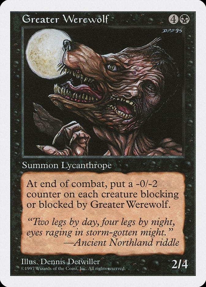 Greater Werewolf [Fifth Edition] Magic: The Gathering