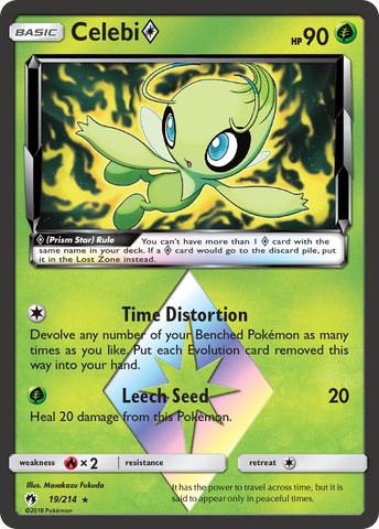 Celebi (19/214) (Prism Star) [Sun & Moon: Lost Thunder] Pokémon