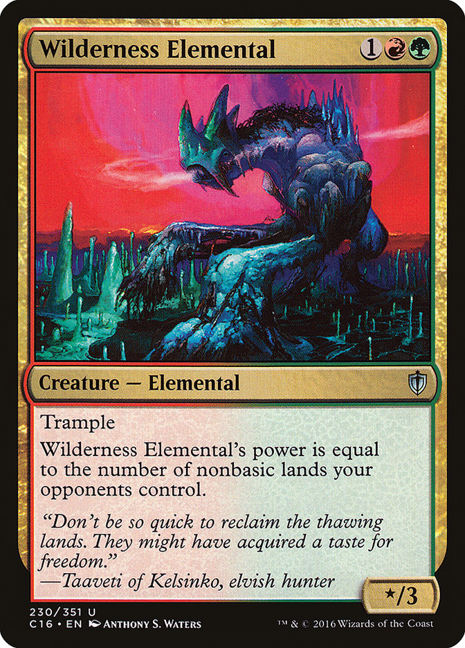 Wilderness Elemental [Commander 2016] Magic: The Gathering