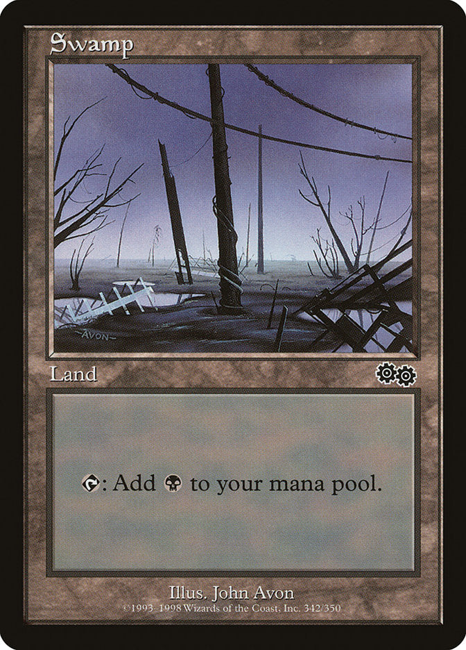 Swamp (342) [Urza's Saga] Magic: The Gathering