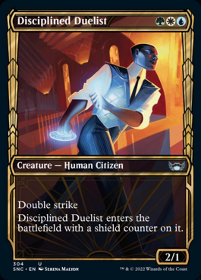 Disciplined Duelist (Showcase Golden Age) [Streets of New Capenna] Magic: The Gathering