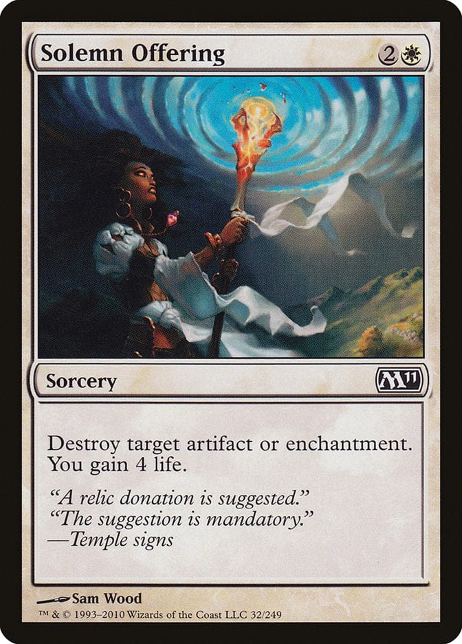 Solemn Offering [Magic 2011] Magic: The Gathering