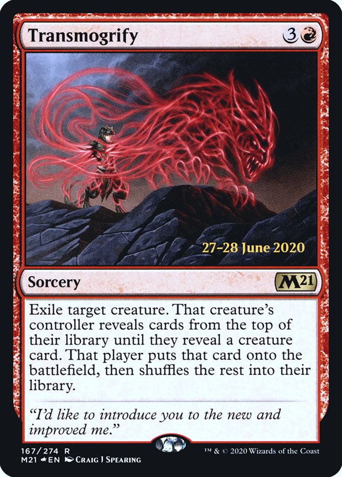 Transmogrify [Core Set 2021 Prerelease Promos] Magic: The Gathering