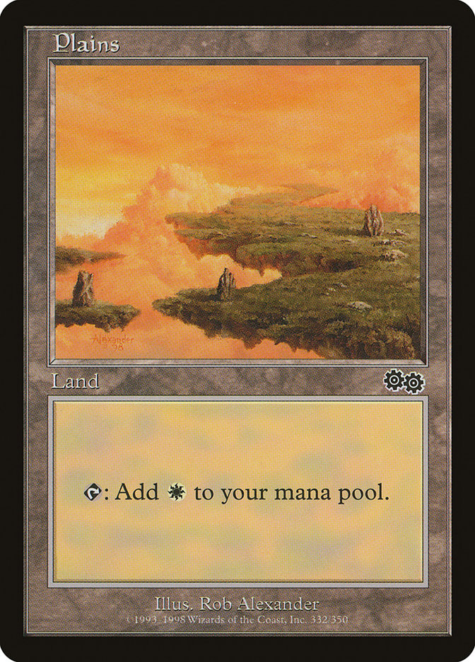Plains (332) [Urza's Saga] Magic: The Gathering