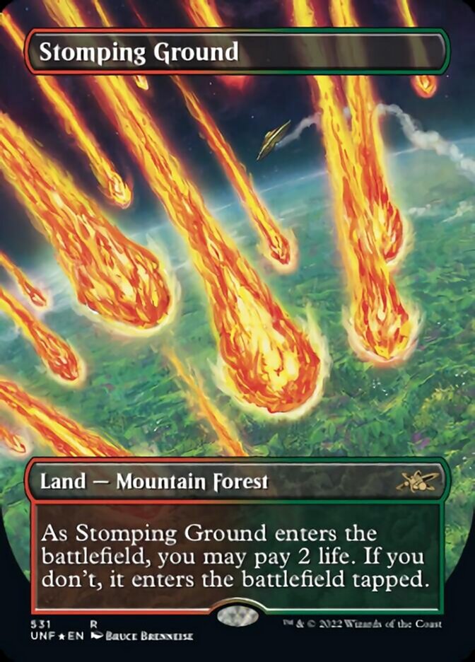 Stomping Ground (Borderless) (Galaxy Foil) [Unfinity] Magic: The Gathering