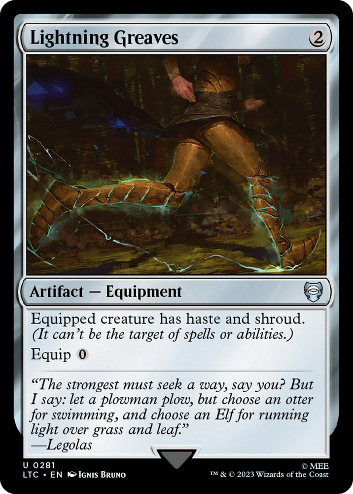 Lightning Greaves [The Lord of the Rings: Tales of Middle-Earth Commander] Magic: The Gathering