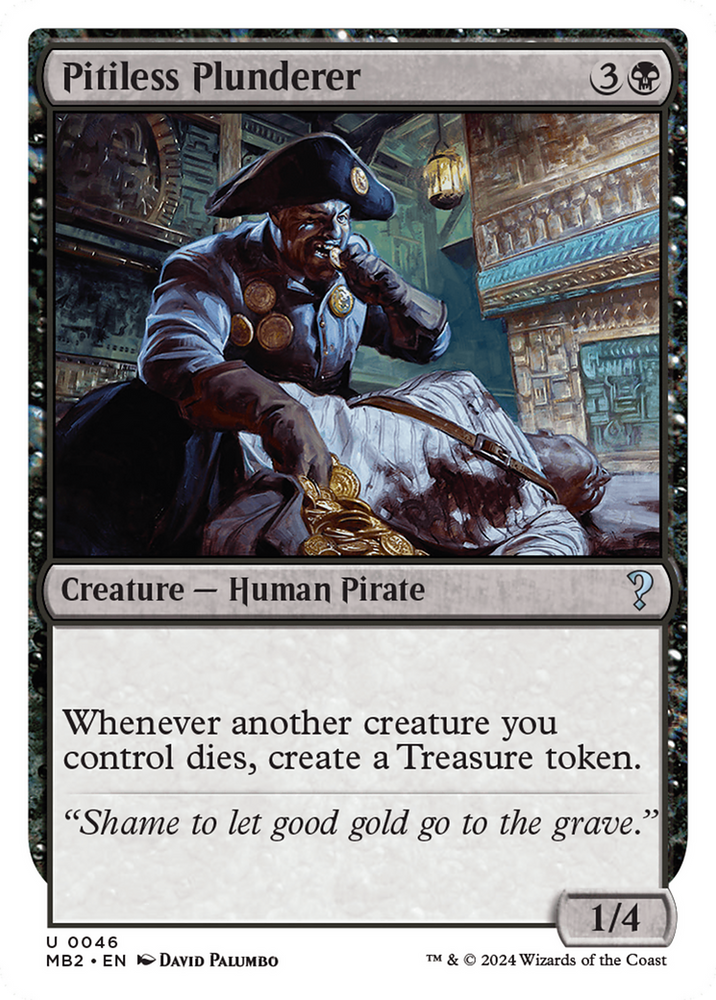 Pitiless Plunderer (White Border) [Mystery Booster 2] Magic: The Gathering