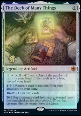 The Deck of Many Things [Dungeons & Dragons: Adventures in the Forgotten Realms Prerelease Promos] Magic: The Gathering