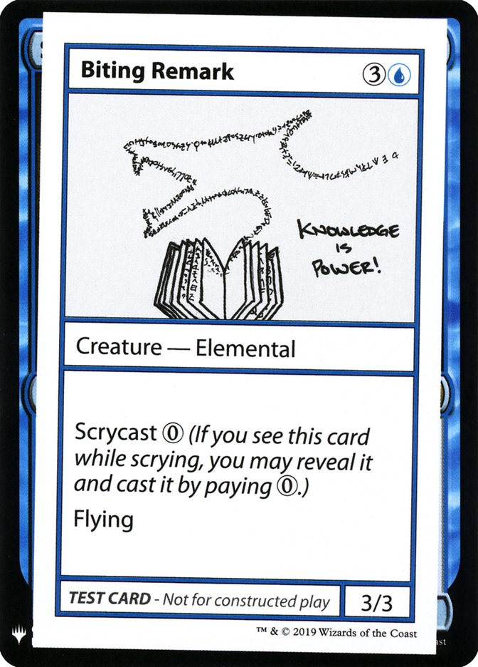 Biting Remark [Mystery Booster Playtest Cards] Magic: The Gathering
