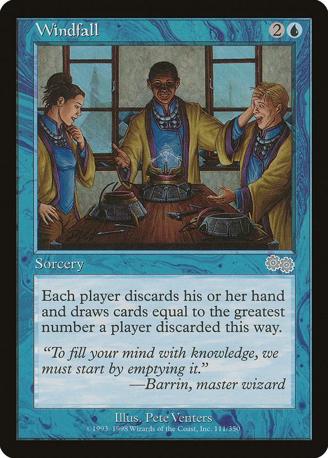 Windfall [Urza's Saga] Magic: The Gathering