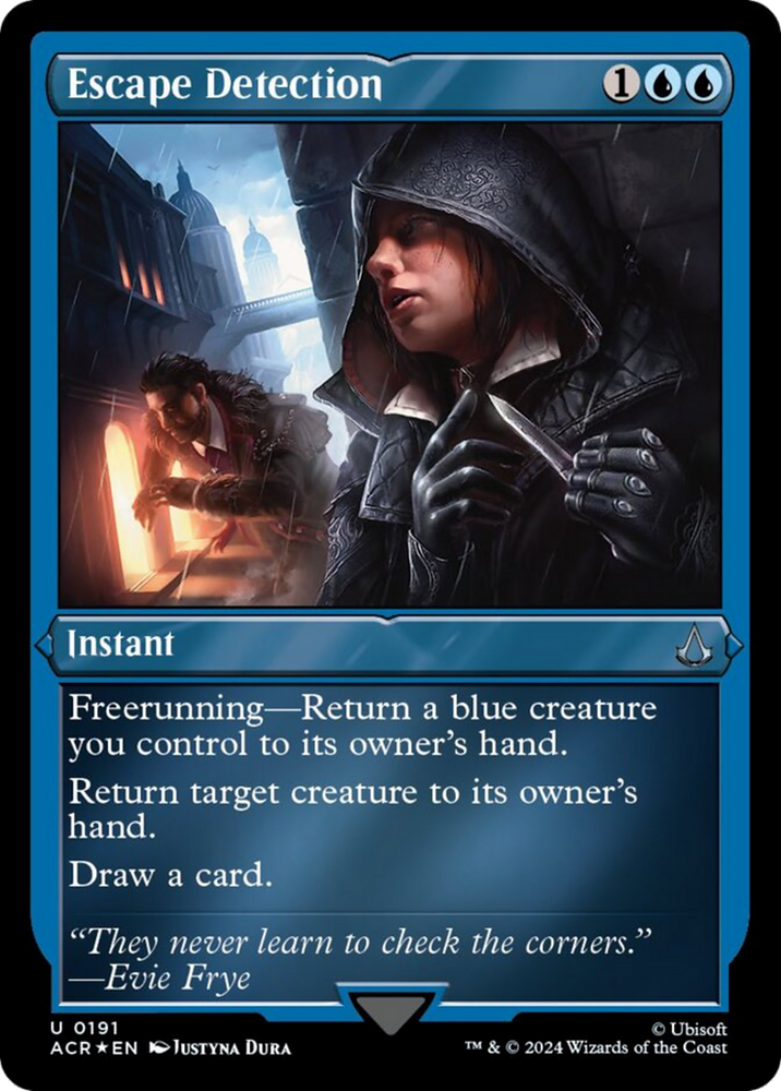 Escape Detection (Foil Etched) [Assassin's Creed] Magic: The Gathering