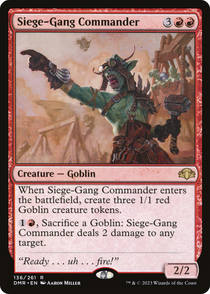 Siege-Gang Commander [Dominaria Remastered] Magic: The Gathering