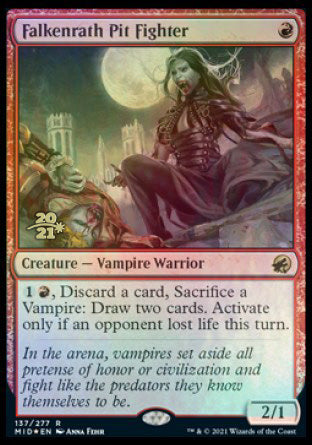 Falkenrath Pit Fighter [Innistrad: Midnight Hunt Prerelease Promos] Magic: The Gathering