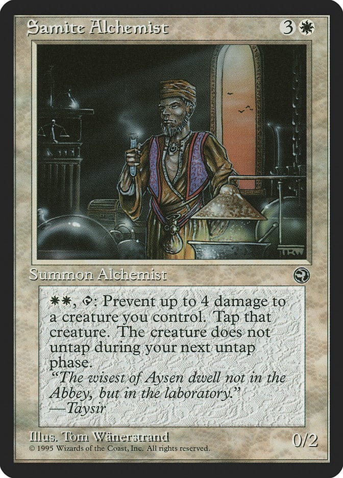 Samite Alchemist (Taysir Flavor Text) [Homelands] Magic: The Gathering