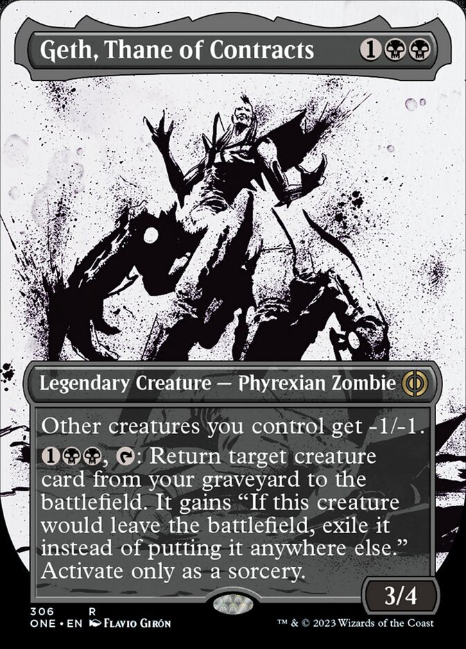 Geth, Thane of Contracts (Borderless Ichor) [Phyrexia: All Will Be One] Magic: The Gathering