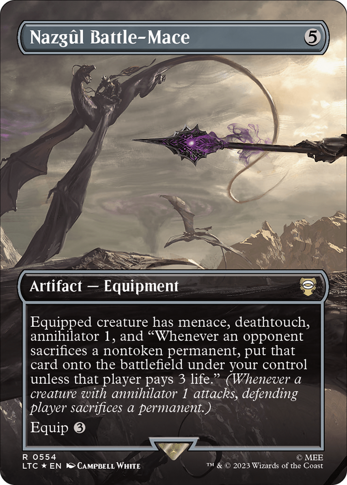 Nazgul Battle-Mace (Borderless) (Surge Foil) [The Lord of the Rings: Tales of Middle-Earth Commander] Magic: The Gathering