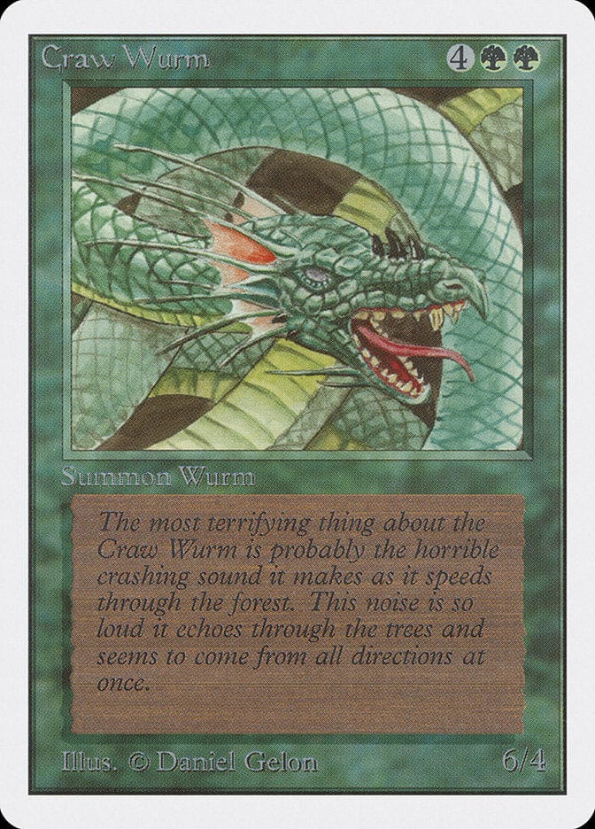 Craw Wurm [Unlimited Edition] Magic: The Gathering