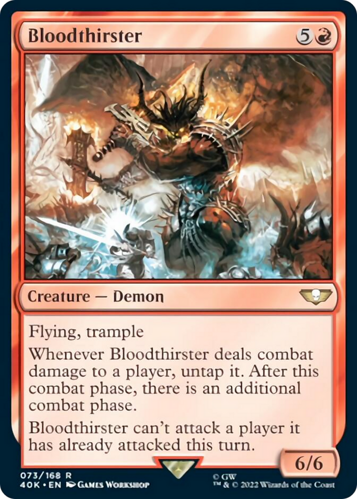 Bloodthirster (Surge Foil) [Warhammer 40,000] Magic: The Gathering