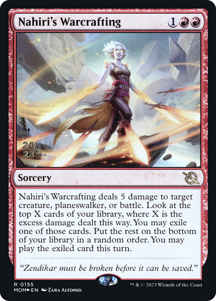 Nahiri's Warcrafting [March of the Machine Prerelease Promos] Magic: The Gathering
