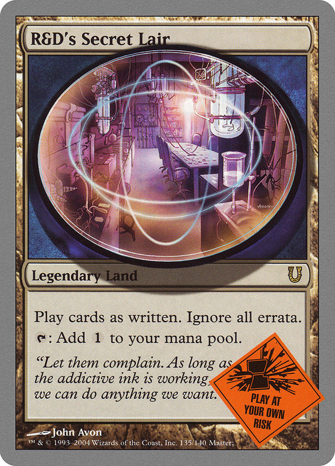 R&D's Secret Lair [Unhinged] Magic: The Gathering
