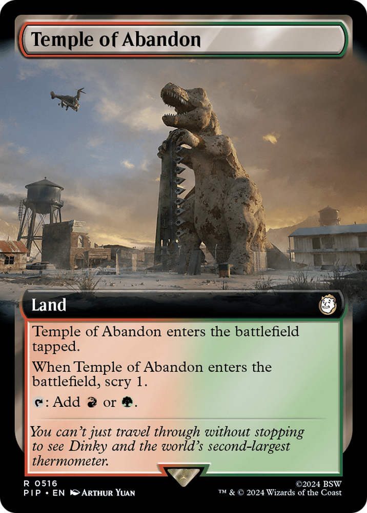 Temple of Abandon (Extended Art) [Fallout] Magic: The Gathering