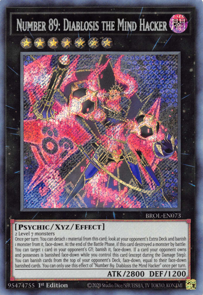 Number 89: Diablosis the Mind Hacker [BROL-EN073] Secret Rare - Yugioh Cards For Your TCG Needs!