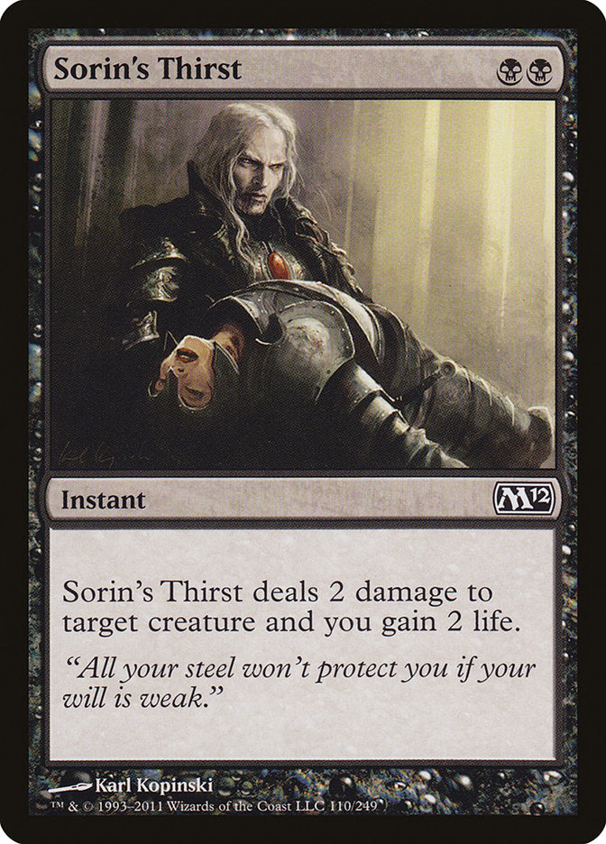 Sorin's Thirst [Magic 2012] Magic: The Gathering