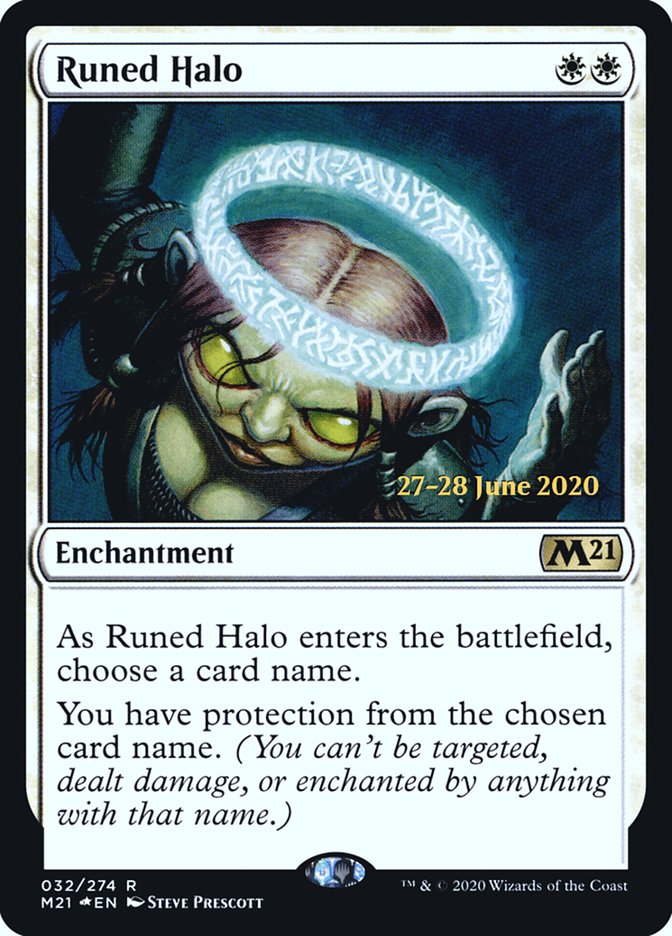 Runed Halo [Core Set 2021 Prerelease Promos] Magic: The Gathering