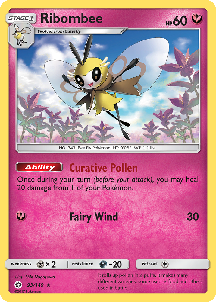 Ribombee (93/149) [Sun & Moon: Base Set] Pokémon