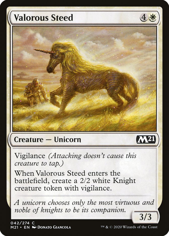 Valorous Steed [Core Set 2021] Magic: The Gathering