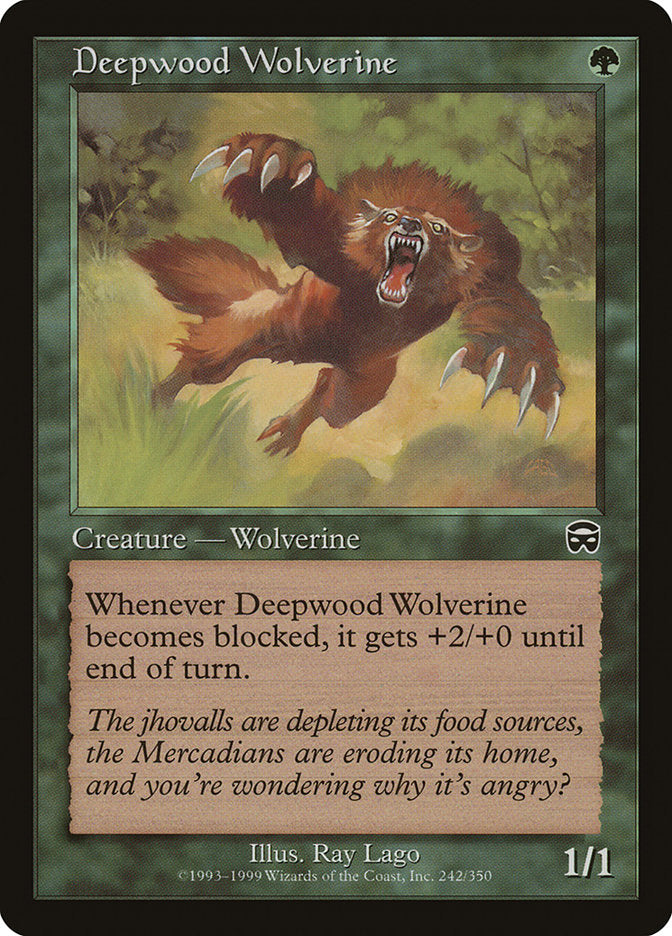 Deepwood Wolverine [Mercadian Masques] Magic: The Gathering