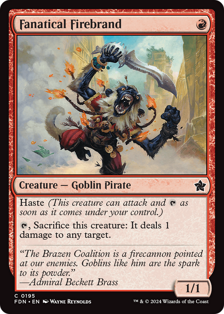 Fanatical Firebrand [Foundations] Magic: The Gathering