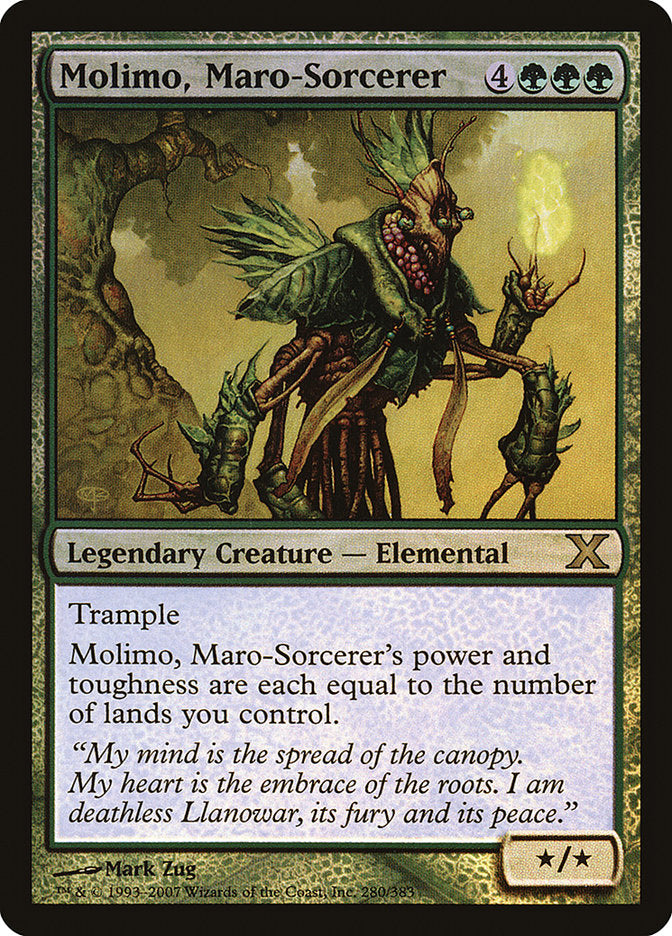 Molimo, Maro-Sorcerer (Premium Foil) [Tenth Edition] Magic: The Gathering