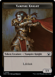 Vampire Knight // Soldier Double-Sided Token [March of the Machine Commander Tokens] Magic: The Gathering