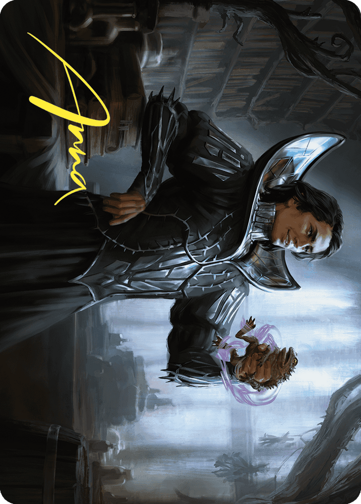 Spiteful Hexmage Art Card (Gold-Stamped Signature) [Wilds of Eldraine Art Series] Magic: The Gathering