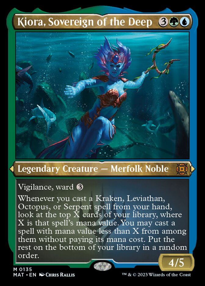 Kiora, Sovereign of the Deep (Foil Etched) [March of the Machine: The Aftermath] Magic: The Gathering
