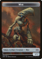 Clue // Myr (024) Double-Sided Token [Double Masters Tokens] Magic: The Gathering