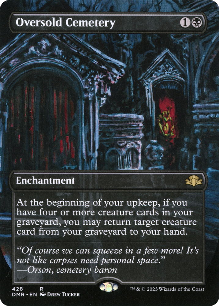 Oversold Cemetery (Borderless Alternate Art) [Dominaria Remastered] Magic: The Gathering