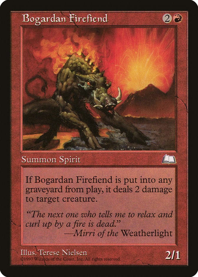 Bogardan Firefiend [Weatherlight] Magic: The Gathering