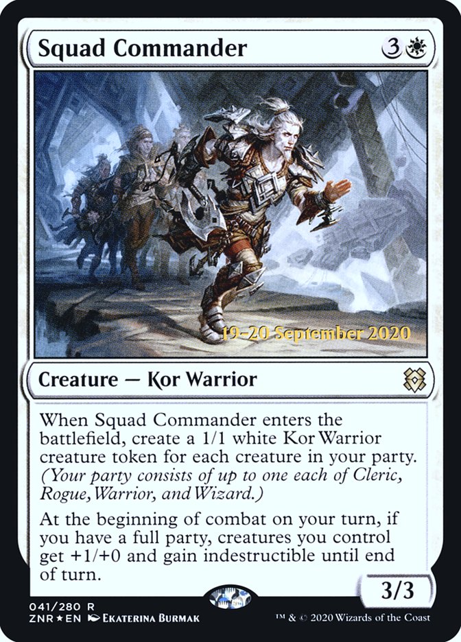 Squad Commander [Zendikar Rising Prerelease Promos] Magic: The Gathering