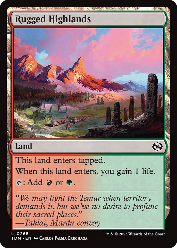 Rugged Highlands [Tarkir: Dragonstorm] Magic: The Gathering