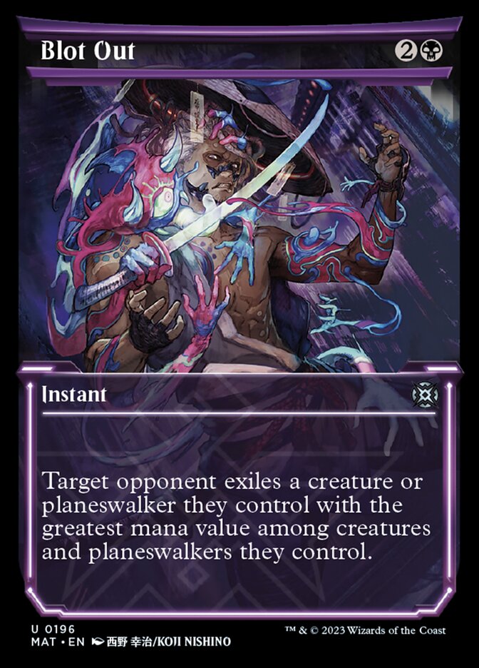 Blot Out (Showcase Halo Foil) [March of the Machine: The Aftermath] Magic: The Gathering