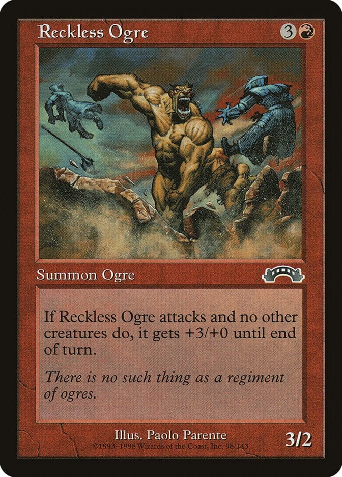 Reckless Ogre [Exodus] Magic: The Gathering