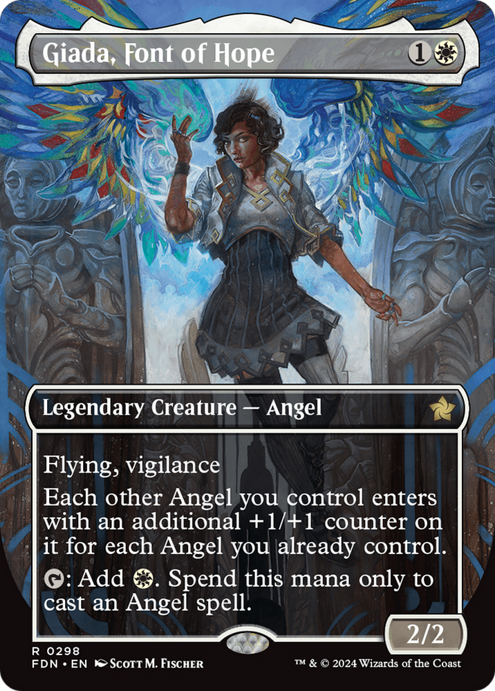 Giada, Font of Hope (Borderless) [Foundations] Magic: The Gathering