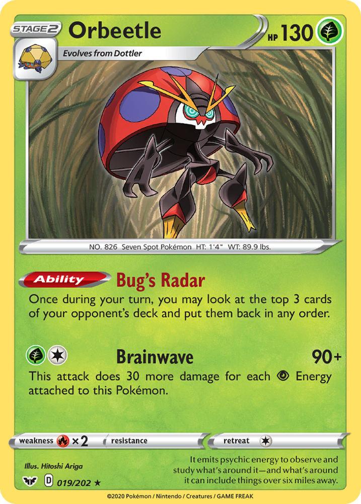 Orbeetle (019/202) [Sword & Shield: Base Set] Pokémon