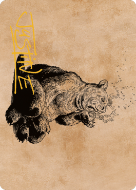 Wilson, Refined Grizzly Art Card (Gold-Stamped Signature) [Commander Legends: Battle for Baldur's Gate Art Series] Magic: The Gathering