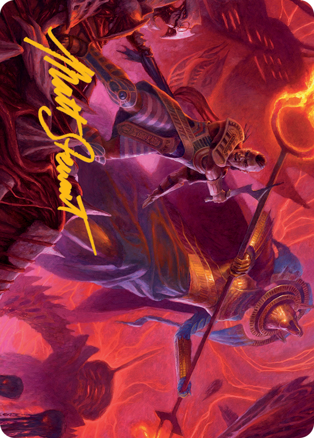 Djeru and Hazoret Art Card (Gold-Stamped Signature) [March of the Machine Art Series] Magic: The Gathering
