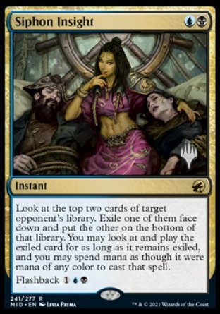 Siphon Insight (Promo Pack) [Innistrad: Midnight Hunt Promos] Magic: The Gathering