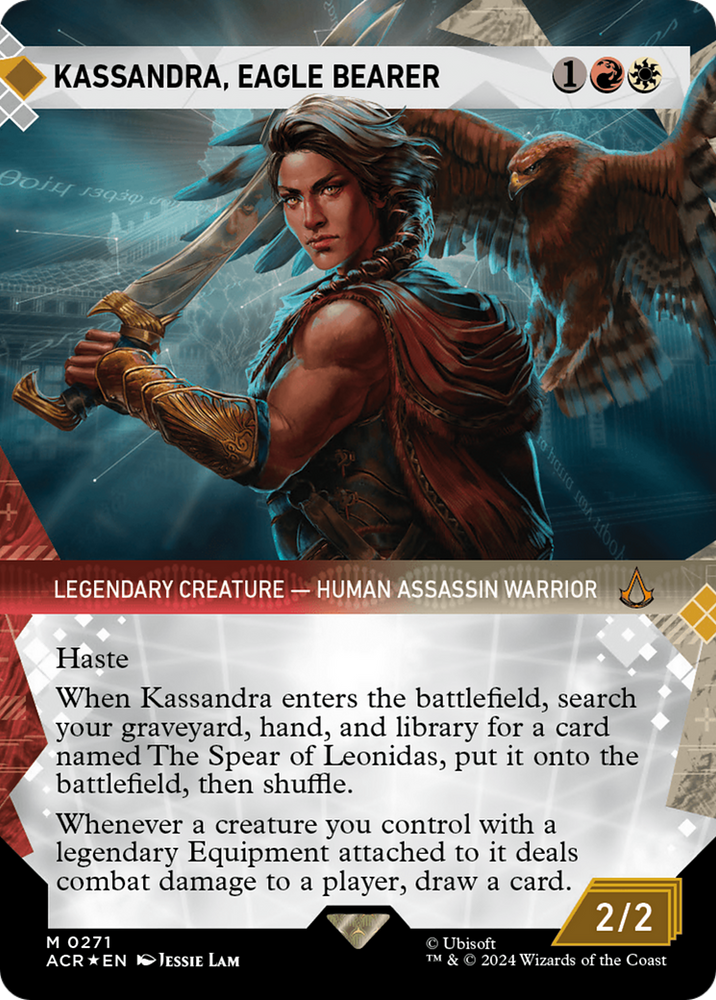 Kassandra, Eagle Bearer (Showcase) (Textured Foil) [Assassin's Creed] Magic: The Gathering