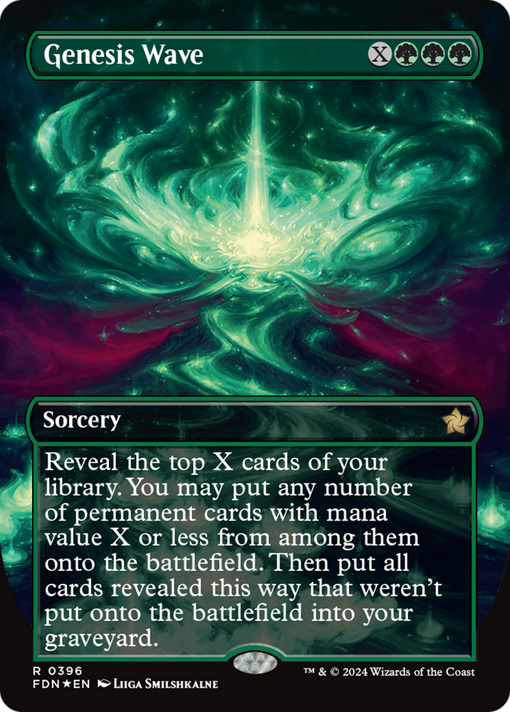 Genesis Wave (Borderless) (Mana Foil) [Foundations] Magic: The Gathering